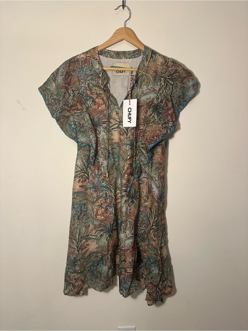 Chufy Mona Mini Dress – Dread Green | Size Small | NWT